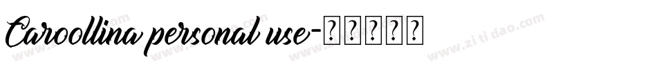 Caroollina personal use字体转换